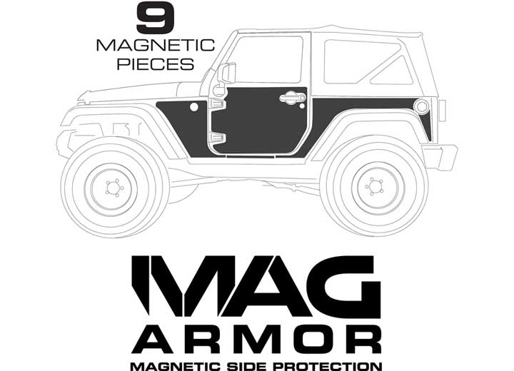 07-18 WRANGLER JK 2 DOOR MAG-ARMOR (MAGNETIC TRAIL SKINS)