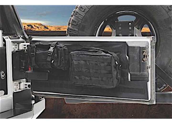 Smittybilt G.E.A.R. Tailgate Cover - Black Denim (07-18 Jeep Wrangler JK 2/4-Door) Smittybilt