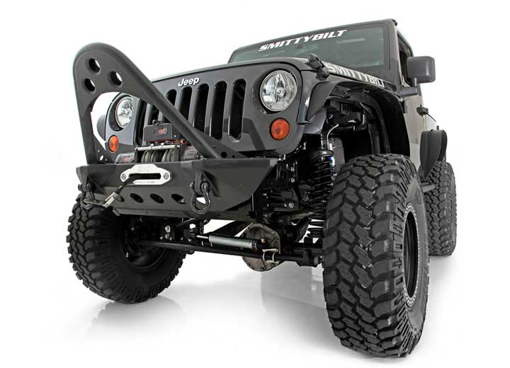 07-18 WRANGLER JK 2/4 DR SRC FRONT STINGER BUMPER W/D-RING MOUNTS; BLACK TEXTURED