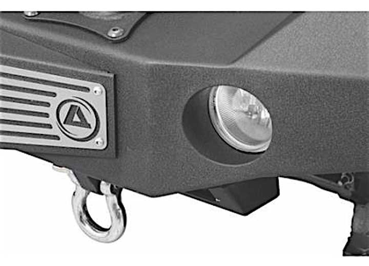 07-18 WRANGLER JK 2/4 DR XRC ATLAS FRONT BUMPER W/GRILLE GUARD & FOG LIGHT HOLES; BLACK