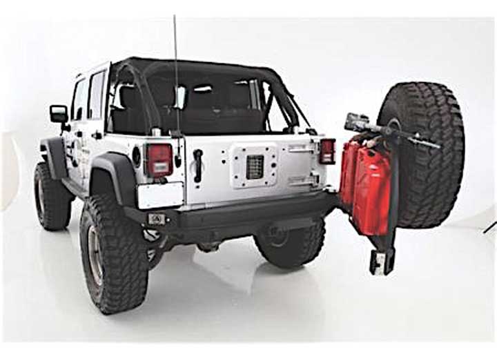 07-18 WRANGLER JK 2/4 DR XRC ATLAS SPARE TIRE CARRIER ONLY; BLACK Smittybilt