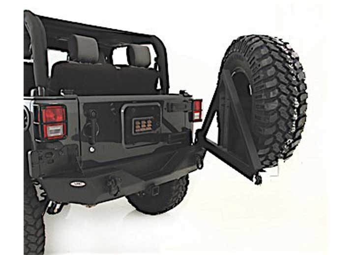 Smittybilt XRC Tire Carrier - Black, 2007-2018 Jeep Wrangler JK 2/4-Door
