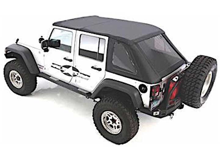 Smittybilt Bowless Combo Top Kit with Tinted Windows - Black Diamond, 2007-2018 Jeep Wrangler JK 4-Door