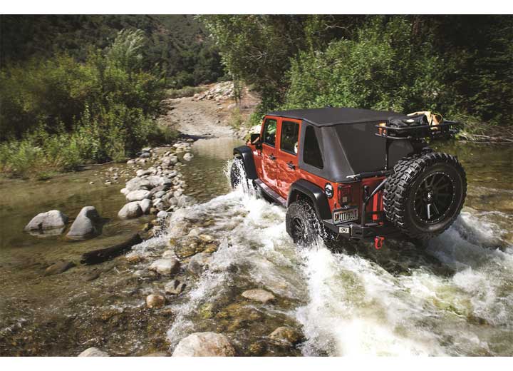 Smittybilt Bowless Combo Top Kit with Tinted Windows - Black Diamond, 2007-2018 Jeep Wrangler JK 4-Door