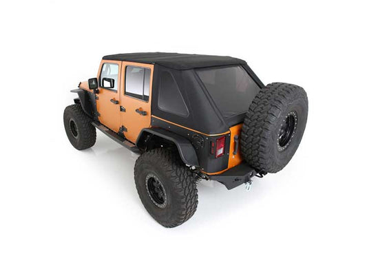 07-18 WRANGLER JK 4DR BOWLESS COMBO TOP W/TINTED WINDOWS W/NO UPPER DOORS; PROT3K BLACK
