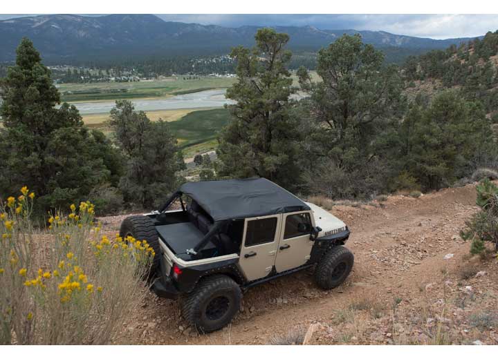 Smittybilt Extended Brief Top - Black Diamond, 2007-2018 Jeep Wrangler JK 4-Door