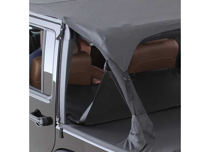 Smittybilt Extended Brief Top - Black Diamond, 2007-2018 Jeep Wrangler JK 4-Door