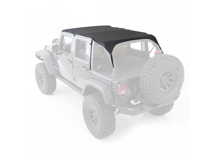 Smittybilt Extended Brief Top - Black Diamond, 2007-2018 Jeep Wrangler JK 4-Door