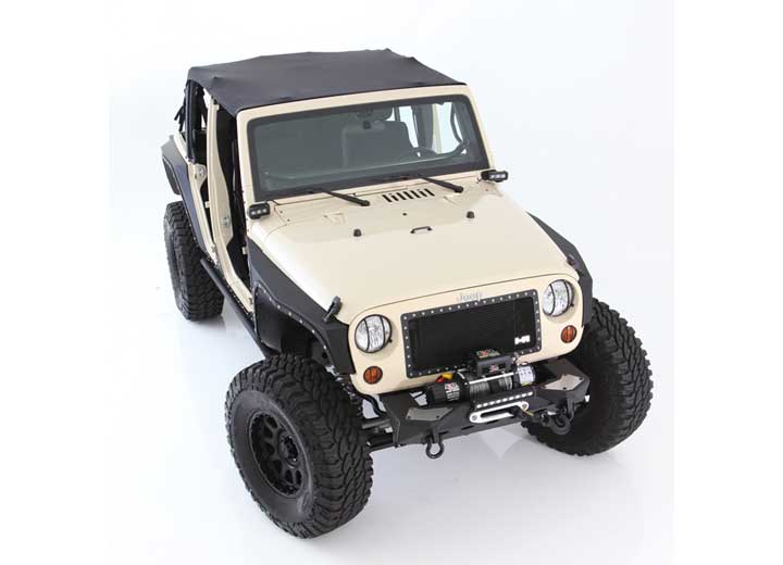 Smittybilt Extended Brief Top - Black Diamond, 2007-2018 Jeep Wrangler JK 4-Door