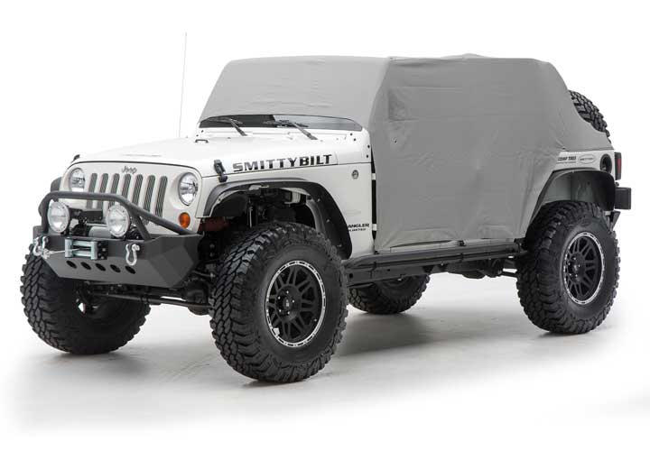 07-18 WRANGLER JK 4DR WATER-RESISTANT CAB COVER W/DOOR FLAPS; GRAY