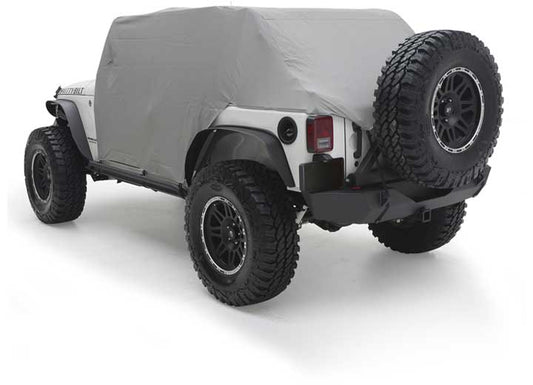 Smittybilt Water-Resistant Cab Cover with Door Flaps - Gray (07-18 Jeep Wrangler JK 4-Door)