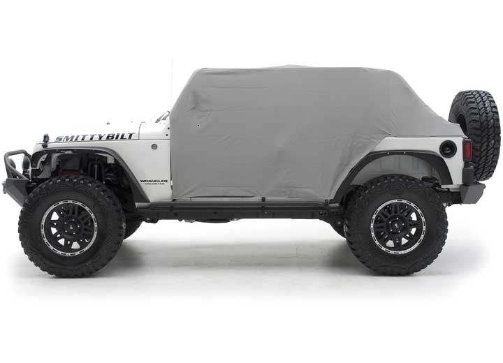 07-18 WRANGLER JK 4DR WATER-RESISTANT CAB COVER W/DOOR FLAPS; GRAY