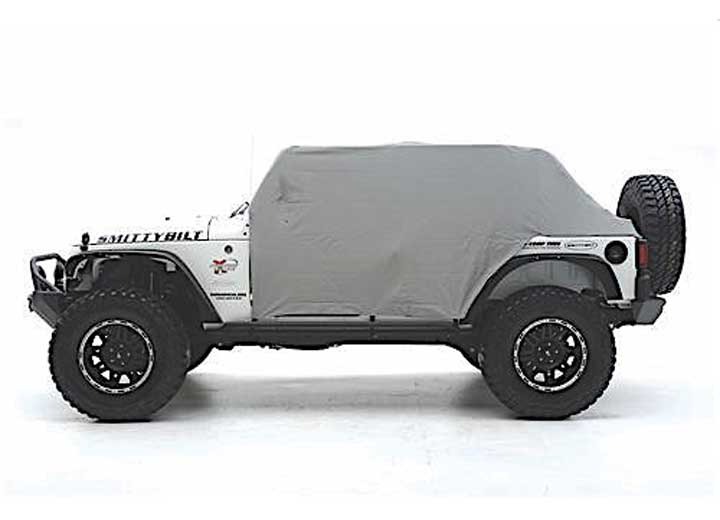 07-18 WRANGLER JK 4DR WATER-RESISTANT CAB COVER W/DOOR FLAPS; GRAY