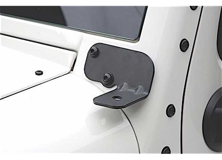 Smittybilt - 07 - 18 WRANGLER (JK) LIGHT MOUNT - WINDSHIELD HINGE BRACKET - BLACK