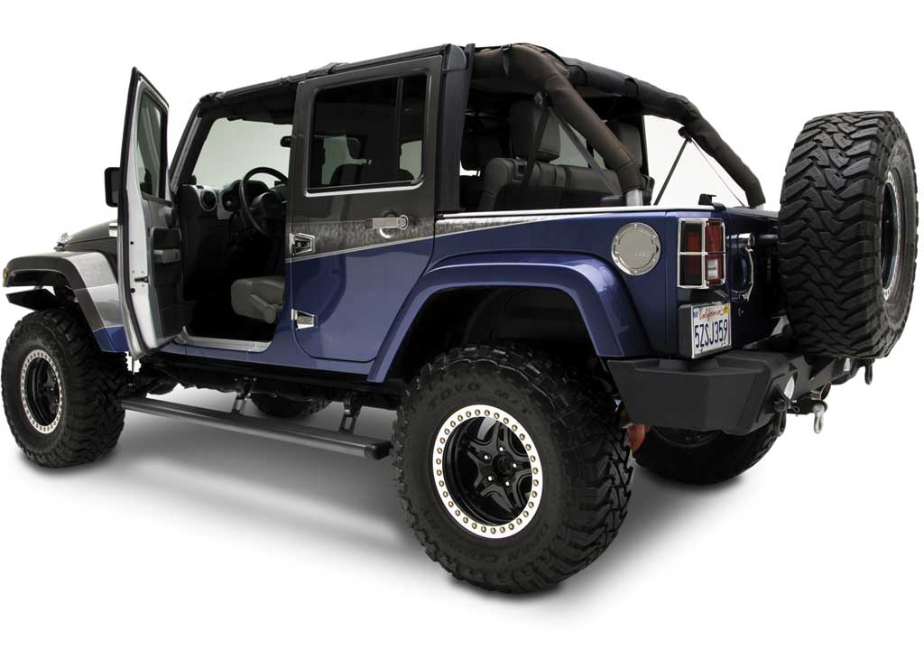 Amp Research - 07 - 18 WRANGLER JK UNLIMITED(4 - DOOR ONLY)POWERSTEP W/LIGHT KIT