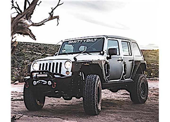 Smittybilt Atlas Door Steps - Pair, Black Powder Coat Smittybilt