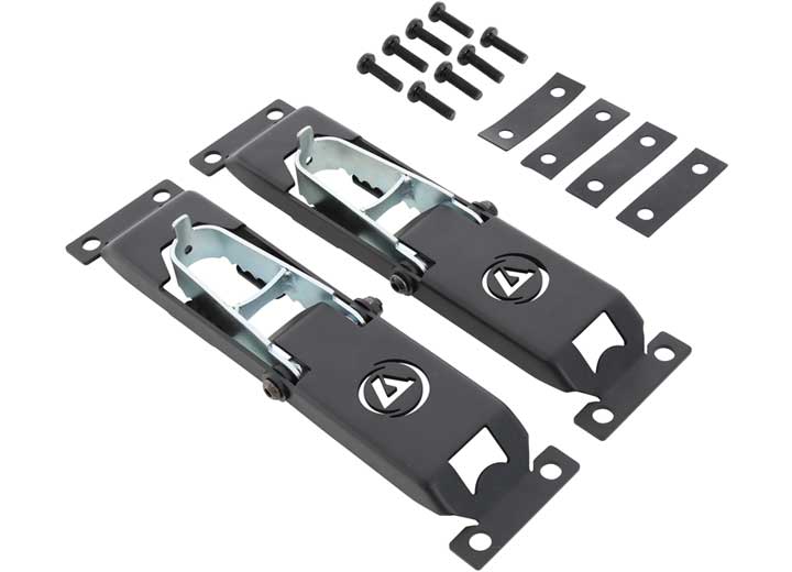 07-C WRANGLER; 20-C GLADIATOR ATLAS DOOR STEPS; SOLD AS PAIR; BLACK POWDER COAT BODY