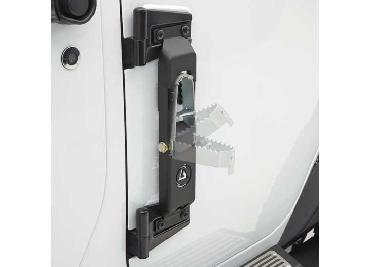07-C WRANGLER; 20-C GLADIATOR ATLAS DOOR STEPS; SOLD AS PAIR; BLACK POWDER COAT BODY