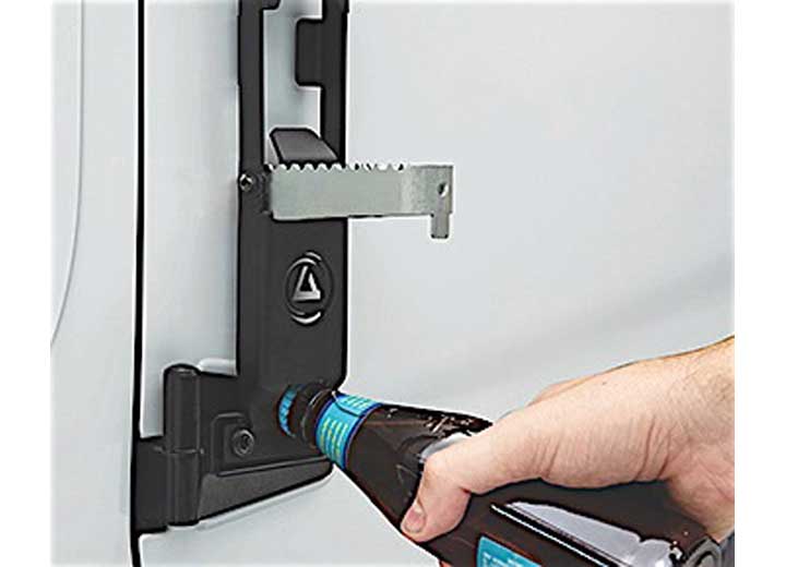 07-C WRANGLER; 20-C GLADIATOR ATLAS DOOR STEPS; SOLD AS PAIR; BLACK POWDER COAT BODY