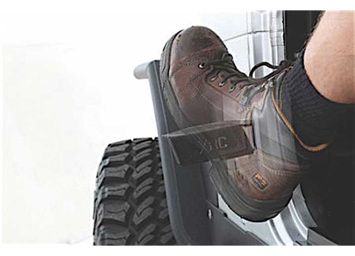 07-C WRANGLER; 20-C GLADIATOR XRC FOOT PEGS- MATTE BLACK TEXTURED POWDERCOAT