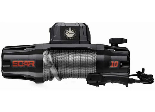 10,000 LB. SCAR WINCH WITH WIRELESS REMOTE & STEEL CABLE - Heavy-Duty Performance