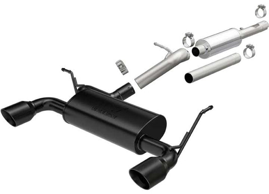 12-18 WRANGLER 4DR 3.6L V6 STREET SERIES CAT-BACK EXHAUST SYSTEM BLACK