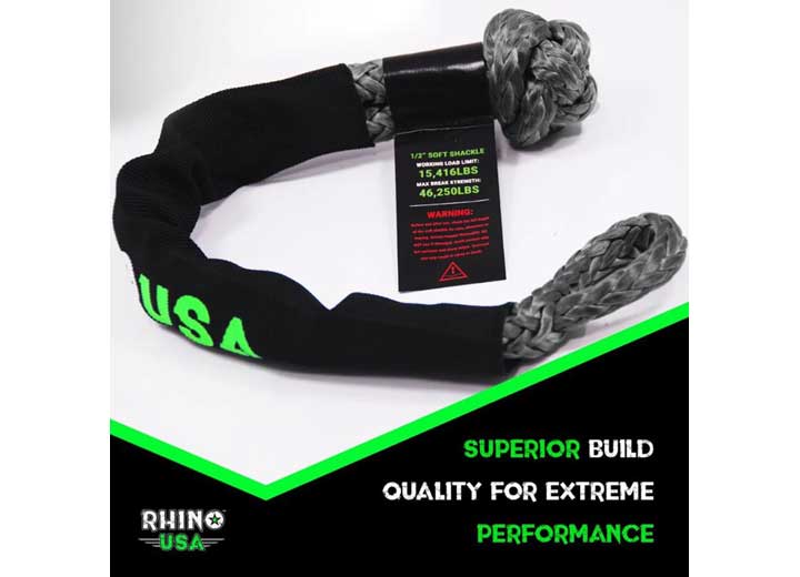1/2IN GRAY SYNTHETIC SOFT SHACKLE DUO