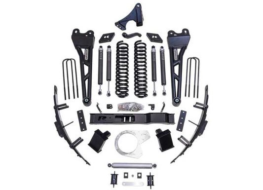 17-22 FORD 4WD 8.5IN LIFT KIT WITH FALCON SHOCKS, DUAL STEERING STABILIZER, AND