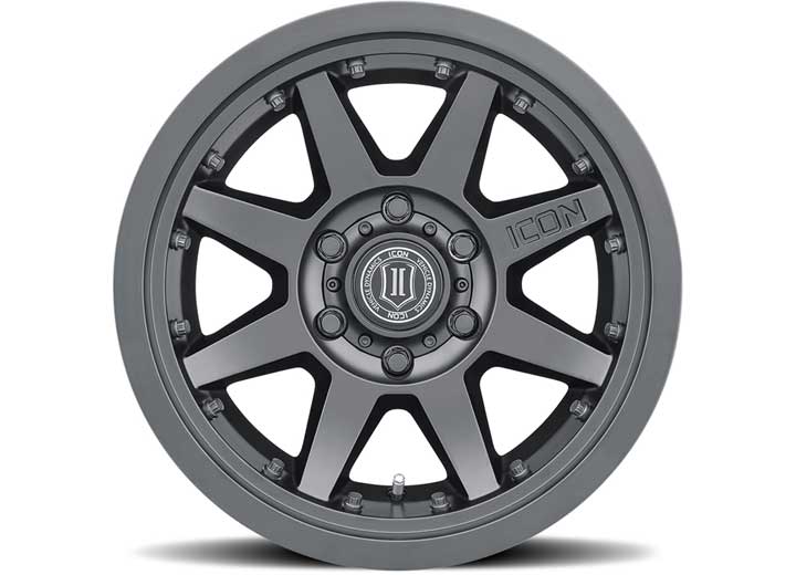 Icon Vehicle Dynamics - 17" REBOUND PRO WHEELS SIZE 17X8.5 FINISH SAT BLACK BOLT PATTERN 6 x 5.5" BACKSPACE 4.75" OFFSET 0mm