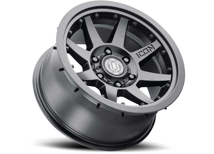Icon Vehicle Dynamics - 17" REBOUND PRO WHEELS SIZE 17X8.5 FINISH SAT BLACK BOLT PATTERN 6 x 5.5" BACKSPACE 4.75" OFFSET 0mm