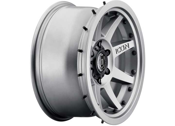 17" REBOUND PRO WHEELS SIZE 17X8.5 FINISH TITANIUM BOLT PATTERN 5 x 5" BACKSPACE 4.5" OFFSET -6mm