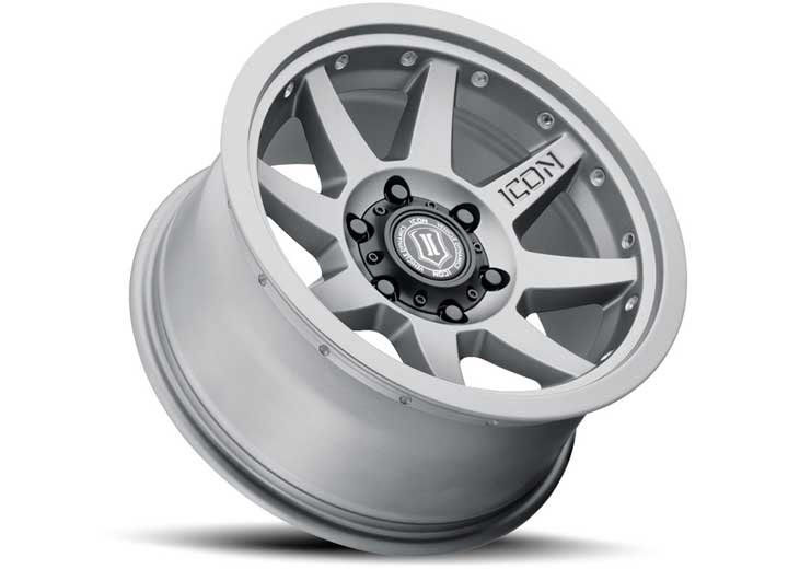 17" REBOUND PRO WHEELS SIZE 17X8.5 FINISH TITANIUM BOLT PATTERN 6 x 5.5" BACKSPACE 4.75" OFFSET 0mm Icon Vehicle Dynamics