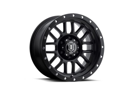 17 X 8.5 ALPHA 6 X 5.5IN 4.75IN BP 0MM OFFSET - SAT BLACK