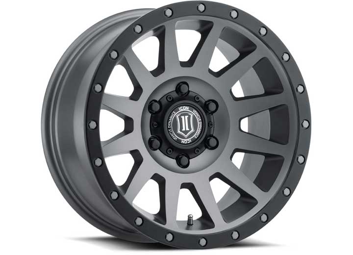 Icon Vehicle Dynamics - 17 X 8.5 COMPRESSION 6 X 5.5IN 4.75INBP 0MM OFFSET - TITANIUM