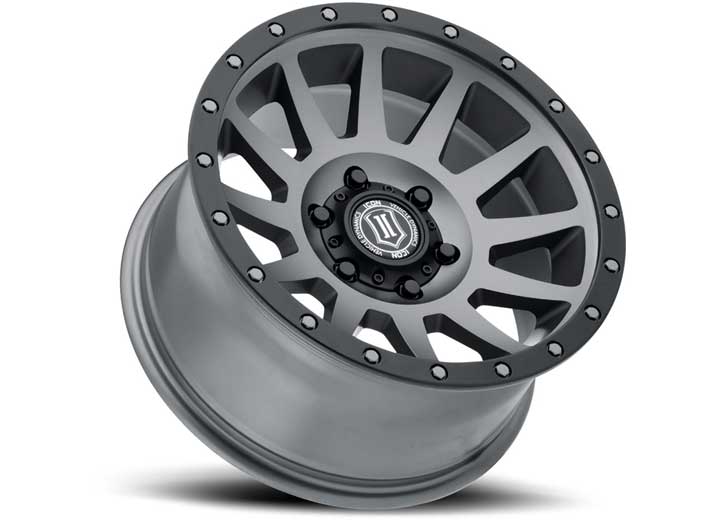 Icon Vehicle Dynamics - 17 X 8.5 COMPRESSION 6 X 5.5IN 4.75INBP 0MM OFFSET - TITANIUM