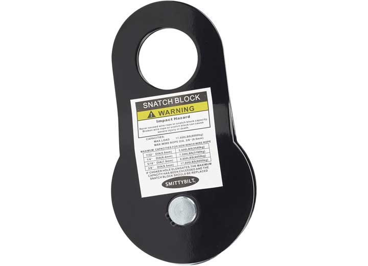 17,600LB SNATCH BLOCK; BLACK FINISH