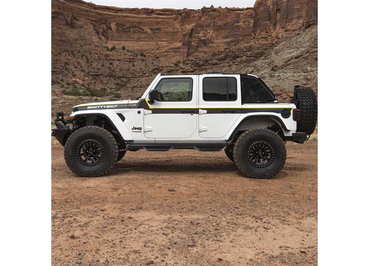 18-C JEEP WRANGLER JL 4DR WHEEL TO WHEEL NERF STEPS (LIGHT TEXTURED BLACK)