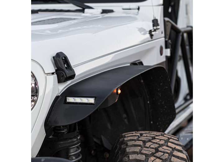 Smittybilt XRC Front and Rear Flat Fender Flare Set - 2018+ Jeep Wrangler JL 4-Door