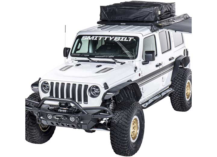 Smittybilt XRC Front and Rear Flat Fender Flare Set - 2018+ Jeep Wrangler JL 4-Door