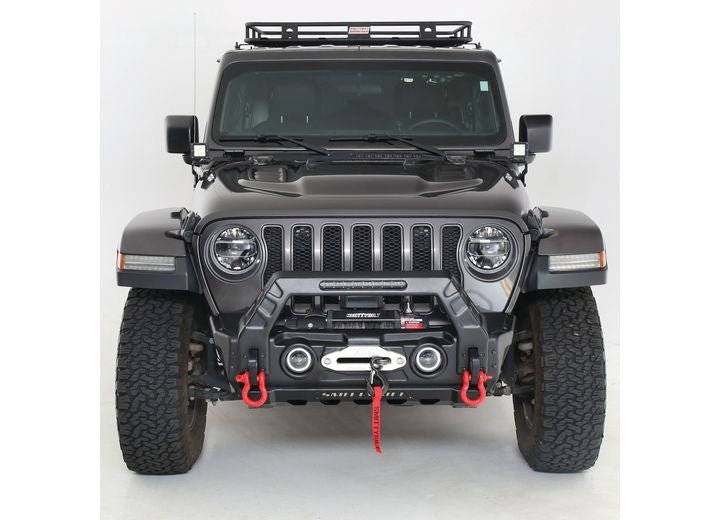 18-C WRANGLER JL 4DR DEFENDER RACK WELDED ONE-PC ROOF RACK; TEXTURED BLACK POWDER COAT