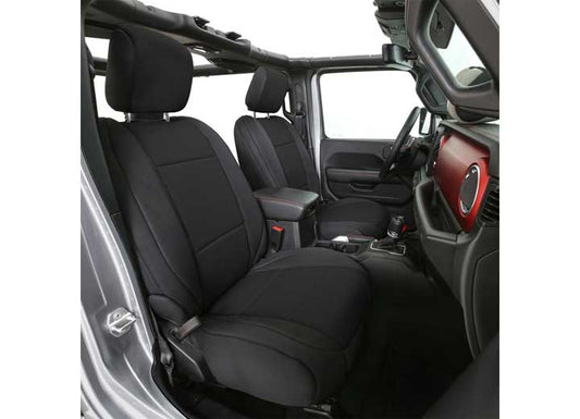 18-C WRANGLER JL 4DR NEOPRENE FRONT AND REAR SEAT COVER KIT; BLACK/BLACK