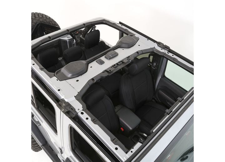 18-C WRANGLER JL 4DR NEOPRENE FRONT AND REAR SEAT COVER KIT; BLACK/BLACK