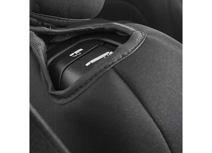 18-C WRANGLER JL 4DR NEOPRENE FRONT AND REAR SEAT COVER KIT; BLACK/BLACK
