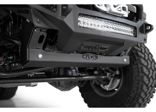 18-C WRANGLER/20-C GLADIATOR ALUMINUM SWAY BAR SKID PLATE IN HAMMER BLACK