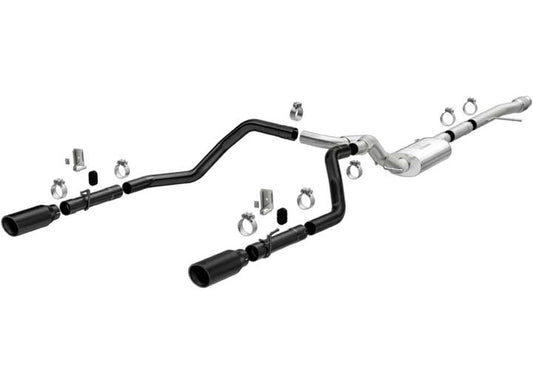 19-22 SILVERADO/SIERRA 1500 STREET SERIES CAT-BACK EXHAUST SYSTEM BLACK