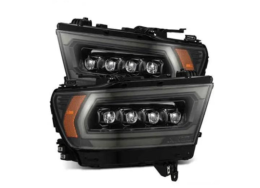 19-23 RAM 1500 NOVA SERIES ALPHA BLACK LED PROJECTOR HEADLIGHTS (MK II 2500 STYLE)