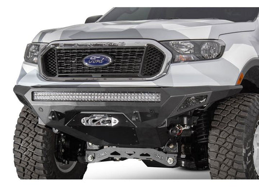 19-C RANGER STEALTH FIGHTER FRONT BUMPER FRONT BUMPER BLACK WITH WINCH MOUNT AND SENSOR CUTOUTS