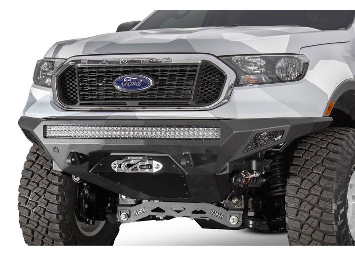 19-C RANGER STEALTH FIGHTER FRONT BUMPER FRONT BUMPER BLACK WITH WINCH MOUNT AND SENSOR CUTOUTS Addictive Desert