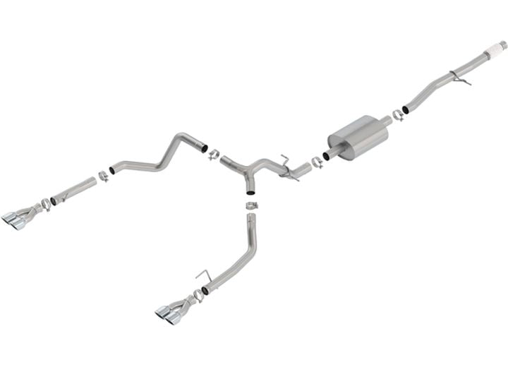 19 SILVERADO/SIERRA 1500 5.3L EC STB/CC SB 3.00/2.75IN S-TYPE QUAD SQUARE TIPS Borla Exhaust