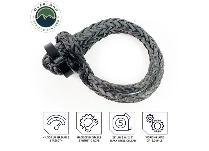 Lightweight 41,000 LB Soft Shackle with Collar - 22" Storage Bag Included